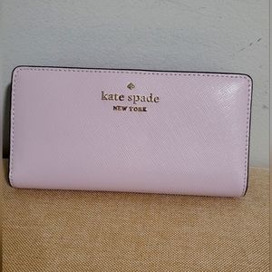KATE SPADE STACI LARGE SLIM BIFOLD WALLET IN LILAC MOON